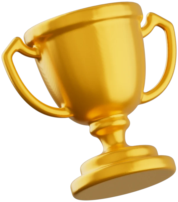 Troféu dourado, elemento de marca da TopX